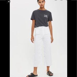 CROPPED WIDE LEG JEANS